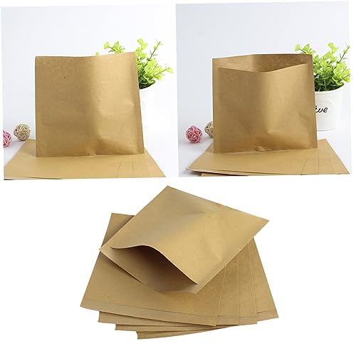 Kraftpapier Tüten 200 B?ckerei- Pergament- Papiertüten Sandwich- Fettbest?ndige Pergamin- Wachspapier ?tzchen- ? Lebensmittel- Snack- Wraps- für Braune Papiertüten von TOYANDONA