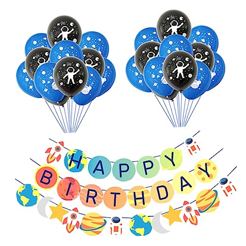 TOYANDONA 1 Latte-Ballon-Set Babyballons Dekorationen des Sonnensystems Partyschmuck kindergeburtstags dekoration luftballons balons Geburtstagsparty-Zubehör Partydekorationen Emulsion Blue von TOYANDONA