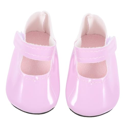 TOYANDONA 1 Paar 18-Zoll-Puppenschuhe Zubehör Puppenhaus puppenkleidung Puppen Kleidung babyschühchen Puppenoutfits Schuhe Gabor dekorative Minischuhe dekorative Puppenschuhe Rosa von TOYANDONA