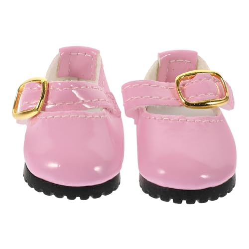 TOYANDONA 1 Paar Puppe verkleiden Zubehör Prinzessin Hausschuhe Modepuppe Schuhe für Mädchen Dolls for Puppen Kleidung Schuhe pink Puppenkleidschuhe Puppenkleid-Anziehschuhe von TOYANDONA