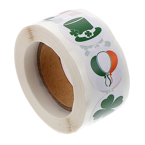 TOYANDONA 1 Rolle St. Patricks Day geschenksticker Sticker Dekorative Sticker für St Patrick's Day St Patrick's Day Festtagsaufkleber Verpackungsaufkleber siegel Aufkleber Papier von TOYANDONA