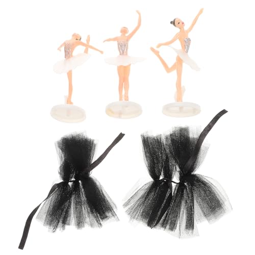 TOYANDONA 1 Satz Dekorative Ballett-Ornamente Mädchen-Kuchenaufsatz Cupcake-Topper Ballett Kuchendekoration Ballett Figuren Deko Hochzeitsdekoration Ballett Mädchen Kuchen Dekor Miniaturen von TOYANDONA