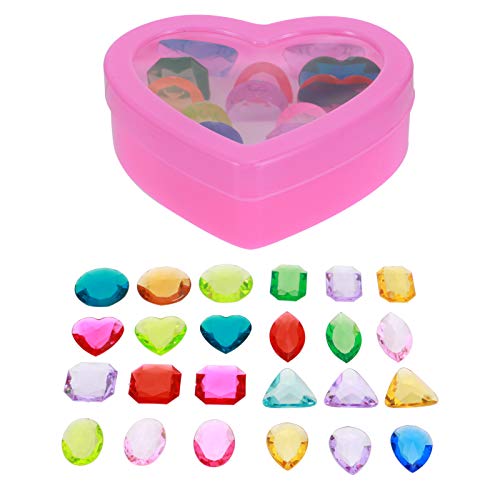 TOYANDONA 1 Satz Diamantspielzeug Spielzeug Für Kinder Schatztruhe Diamant Edelsteine Spielsets Für Kinder Acryl Große Edelsteine Truhe Partygeschenke Kinder Edelsteine Plastik Tisch von TOYANDONA