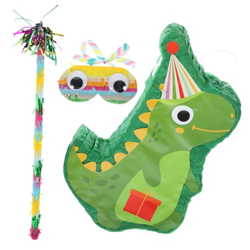 TOYANDONA 1 Satz Dinosaurier-Pinata tierische Piñata Pinata für Erwachsene Neujahrs-Piñata lustige Piñata bunter Piñata-Stick süßigkeiten komfetti Pinata-Dekoration Brautdusche Pinata Papier von TOYANDONA