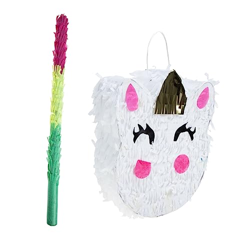 TOYANDONA 1 Satz Einhorn-piñata Kinder Dekor Handgemachte Einhorn-pinata Piñata Für Fiesta Statuendekor Kuscheltiere Mit Gefüllte Piñata Tierisches Pinata-spielzeug Plüschtiere Papier von TOYANDONA