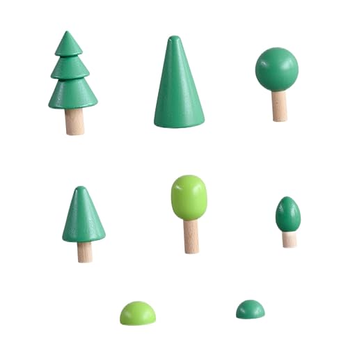 TOYANDONA 1 Satz Gartenspielzeug Außenlampe Markierungen Radiergummi für Besteckschubladen-Organizer für kinderspielzeug Baum Stapelblöcke Holz Green von TOYANDONA