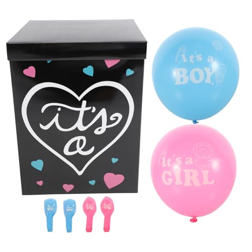 TOYANDONA 1 Satz Geschlechtsoffenlegungsbox Ballonboxen zum ersten Geburtstag Partydekorationen Geschlecht offenbaren Dekorationen Babyboxen für die Babyparty -Boxen weißer Kartendruck von TOYANDONA