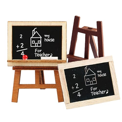 TOYANDONA 1 Satz Haushalt Puppe Tafel Staffelei Stehen kleine Display-Staffelei Kreidetafel für die Wand gürtel flurmöbeln Staffelei-Modell für den Haushalt Modell Einer Staffelei aus Holz von TOYANDONA