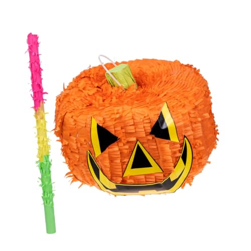 TOYANDONA 1 Satz Kürbis Piñatas Halloween-Pinata-Füller Halloween-Dekorationen Halloween- halloween dekoration halloween kürbis Halloween-Party-Pinata hängende Piñata Papier Orange von TOYANDONA