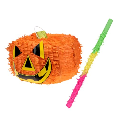 TOYANDONA 1 Satz Kürbis Piñatas Halloween-partydekorationen Halloween-partyzubehör Pinata-stuffer-spielzeug Piñata Gefülltes Spielzeug Halloween-geist-pinata Papier Orange von TOYANDONA