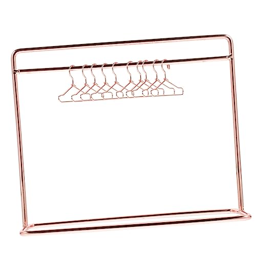 TOYANDONA 1 Satz Mini-aufhänger Mini-kleiderständer Bausatz Babypuppe Puppenhaus-Miniatur Mit Möbeln Kleidung Puppenhaus-Ornament Kleiderbügel Für Puppen Auto Bjd Rose Gold Eisen von TOYANDONA