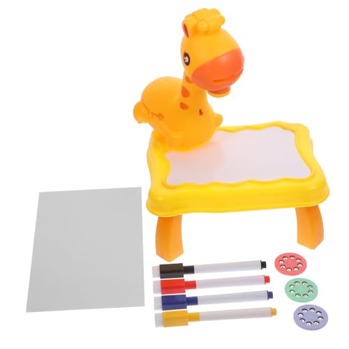 TOYANDONA 1 Satz Projektion Zeichentisch Löschbare Tafel für Kinder Zeichentisch für Kinder interaktives spielzeug diaprojektor kinder Projektor zum Nachzeichnen Projektionsspielzeug Yellow von TOYANDONA