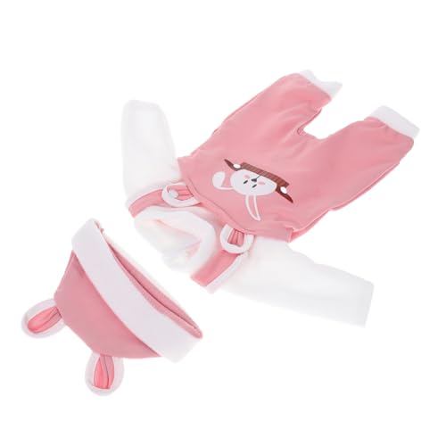 TOYANDONA 1 Satz Puppenkleidung Kleidung Für Puppen Outfit Für Puppe Simulationspuppenoverall Puppe Verkleiden Sich Strampler Puppen-deko-Strampler Puppenspielanzug Rosa Polyester von TOYANDONA