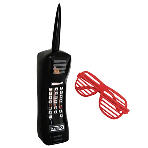 TOYANDONA 1 Satz Requisiten Für Analoge Telefone Retro-telefonhörer 90er-jahre-outfit Für Damen Spielzeug-telefon Aufblasbares Mikrofon Handy in Die Luft Jagen Spielzeug-handy Plastik von TOYANDONA