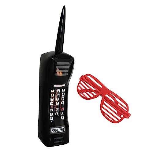 TOYANDONA 1 Satz Requisiten für analoge Telefone 80er Accessoires für Frauen großes aufblasbares Mobiltelefon Spielzeug-Handy aufblasbare Handydekoration 90er-Jahre-Partydekoration PVC von TOYANDONA