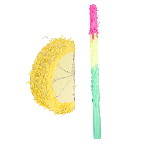 TOYANDONA 1 Satz Zitronen-Piñata funnytoys funny toys Partyzubehör Obstpinata Luau-Partyspiele Gamer-Party-Dekorationen Gastgeschenke für Kindergeburtstage Pinata-Stick Aluminiumfolie Yellow von TOYANDONA