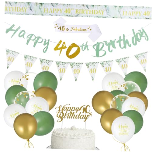 TOYANDONA 1 Set Geburtstagsbanner Retro Dekoration Girlanden Girlande Tischgirlande Alles Zum Geburtstag Hängebanner Geburtstagsgirlande 40 Geburtstag Dekoration von TOYANDONA