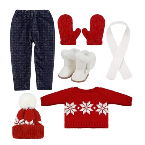 TOYANDONA 1 Set Puppen Weihnachtskostüm Kleidung Für Puppen Outfits Weihnachtsdekorationen Puppenkleidung Puppendekorationen Weihnachtspuppe Weihnachtsmütze Zubehör Für Mädchen von TOYANDONA