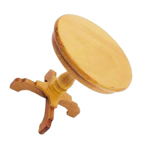 TOYANDONA 1 Stück Retro Holzdekor Mini Schreibtisch Miniatur Verzierung Gelb von TOYANDONA