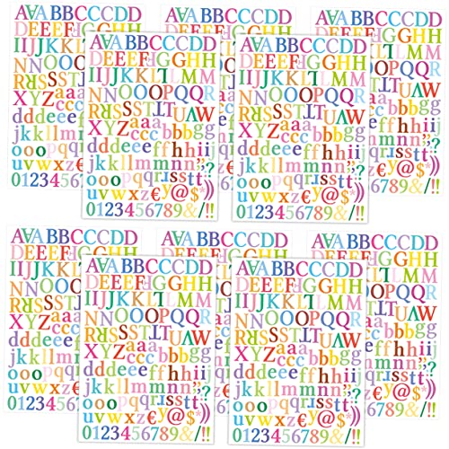 TOYANDONA 10 Blätter Alphabet-Aufkleber Aufkleber mit Postfachnummer wasserfeste Etiketten Halloween Aufkleber Halloween Sticker Buchstabenaufkleber für Scrapbooking Buchstaben aufkleben von TOYANDONA