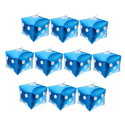 TOYANDONA 10 Pcs Würfel Ballonballons Bulkballons Dekorative Ballon Bogenband Extra Große Luftballons Ballon Sizer Würfel Faltenfaltbar Konfetti Jumbo Ornamente Big Dice Jumbo Aluminium von TOYANDONA