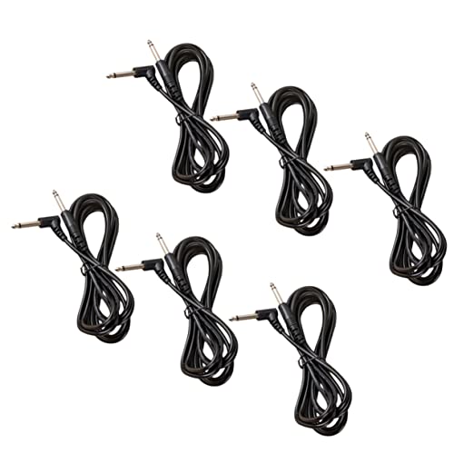 TOYANDONA 10 Stück 3 rechtwinkliges Patchkabel Kabel für Gitarreninstrumente kabel für elektrische gitarre Kopfhörer Instrumentenkabel Gitarrenverlängerungskabel Effektpedal-Patchkabel Black von TOYANDONA