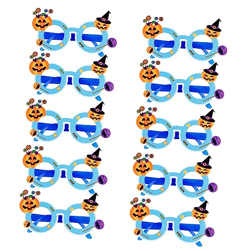 TOYANDONA 10 Stück Halloween-brille Bunte Brillen Für Brille Für Partyzubehör Für Lustige Brille Für Halloween Halloween-spaßbrille Halloween- Papier Blue von TOYANDONA