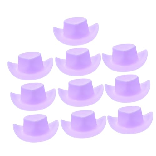 TOYANDONA 10 Stück Mini Cowboy Hat Dekoration Mini-Cowboy-Mütze Kappe Cowboy-Hut Western Mini-Cowboyhut Puppenhut Hüte für Puppen Miniaturhüte Mini-Hüte Puppenhüte Violett TOYANDONA 10 Stück Mini Cowboy Hat Dekoration Mini-Cowboy-Mütze Kappe Cowboy-Hut Western Mini-Cowboyhut Puppenhut Hüte für Puppen Miniaturhüte Mini-Hüte Puppenhüte Violett von TOYANDONA