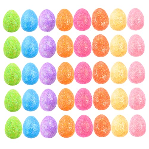 TOYANDONA 100St Schaum-Goldstaub-Eier ostereier easter egg decoration mini ostereier easter decoration Schaumeier Mini Glitzereier hüpfen Ei Licht ostern dekoratives ei Partygeschenke von TOYANDONA