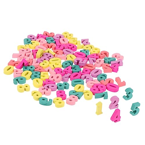 TOYANDONA 100St farbige Holzblöcke Buchstabendekor Handgefertigte Requisiten holziges Spielzeug bastelmaterial für Kinder bastelzeug für Kinder Decor DIY-Dekoration Holzhackschnitzel basteln von TOYANDONA