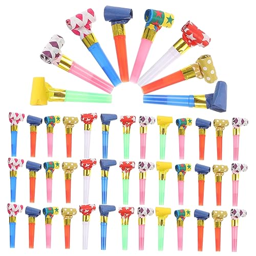 TOYANDONA 100st Drachenpfeife 100 Stück Blasenrohr Partygebläse Krachmacher Pfeife Für Kinder Geburtstagsparty-hüte Blasrohr Partygeschenke Für Lärmmacher Geburtstagsgeschenke Plastik von TOYANDONA