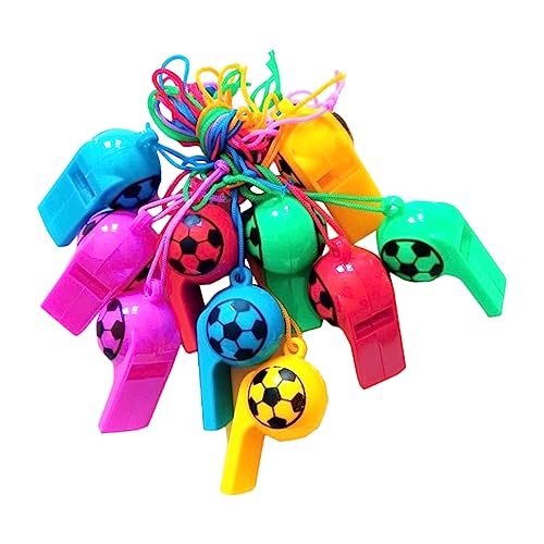 TOYANDONA 100st Fußball Pfeife Kinder Pfeifen Spielzeug Kinderfußball Große Fußbälle Outdoor-spielset Partygeschenke Für Fußball-partygeschenke Überlebenspfeife Im Freien Sportpfeife Plastik von TOYANDONA