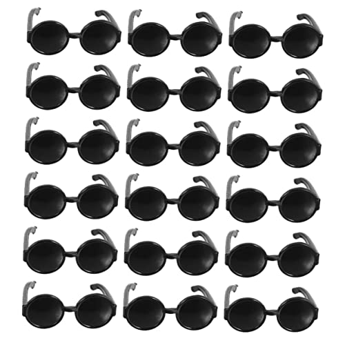 TOYANDONA 100st Puppensonnenbrille DIY Puppen-ankleidebrille Babypuppenkleidung Puppenhaus-Brille Anziehbrille Für Puppen Figuren Miniatur Puppenbrille Mini-Puppen-Sonnenbrille Plastik Black von TOYANDONA