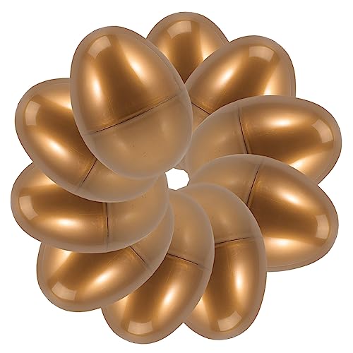 TOYANDONA 10St Ei Dekoration Bunte Bommelbälle Kartons lose Eier runde Pompons fillable easter eggs easter egg decoration ostereiförmige Verzierung goldene Ostereidekorationen Plastik von TOYANDONA