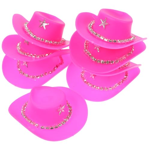 TOYANDONA 10St Mini-Cowboyhut Cowgirl Cowboyhüte aus für Damen Kappe Mini-Hüte Kuhmädchenhüte doll Accessories Puppenhut austauschbare Miniaturhüte Puppenhüte für Partys von TOYANDONA