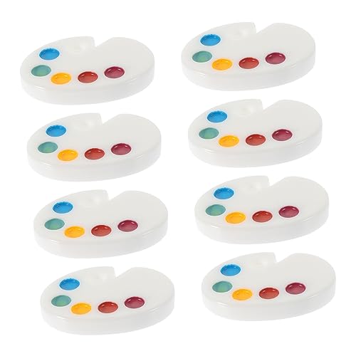 TOYANDONA 10St Mini-Palette Mini Palette DIY-Miniaturen Simuliertes Farbpalettenmodell Simulations-Zeichenbrett Emuliertes Palettenmodell Miniatur-Zeichenbrettpaletten Ornament Harz Colorful von TOYANDONA