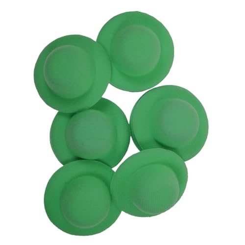 TOYANDONA 10St Mini-Strohhut Mini-Teeparty-Hüte Mini-Hut Mini- Hut für kleine Puppe Mini-Craft-Hut Puppenhüte Puppenmütze selber Machen Hutverzierung Bastelhut weben Flanell Green von TOYANDONA