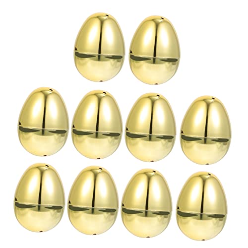 TOYANDONA 10St Osterei gefüllte Eier goldene Eier großes goldenes Osterei Gel eggmazing easter egg decoration geschenkideen ostern Eierschmuck aus Kunststoff eier schmuck Plastik von TOYANDONA