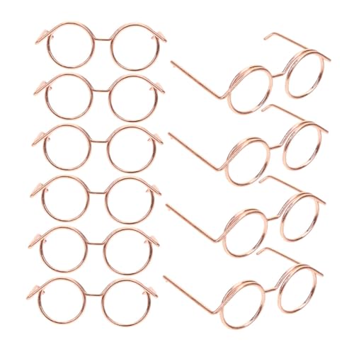 TOYANDONA 10St Puppenzubehör Puppen ferngläser Puppenbrillen Doll-Kleidung zabawki stymulujące rozwój dekorative Glasdekore Mini-Puppenbrille zum Basteln Mini-Brille Metall von TOYANDONA