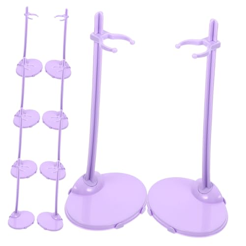 TOYANDONA 10St Puppenzubehörständer Puppenfigurenständer Puppenständer doll Accessories Puppenhalterung Figuren-Präsentationsständer einfaches Puppenregal Plastik Lavender von TOYANDONA