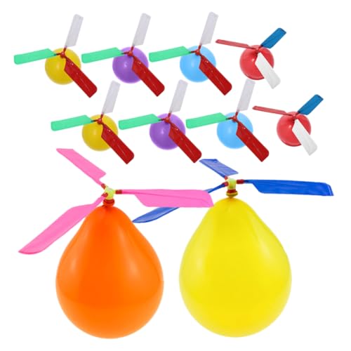 TOYANDONA 10st Ballonflugzeug Diy Wissenschaftliches Spielzeug Ballonwerfer Spielzeug Luftballons Für Kinderpartys Spielzeughubschrauber Ballon-rennwagen Ballonspielzeug Für Kinder Gummi von TOYANDONA