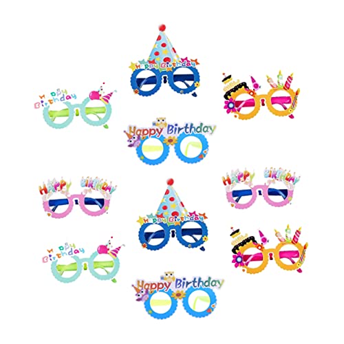 TOYANDONA 10st Geburtstagsbrille Glühen Kinderbrille Lutscher Party Favorisieren Lustige Brille Gläser Diy Sonnenbrille Kit Für Fee Brille Dekorationen Kuchen Brille Plastik von TOYANDONA