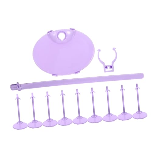 TOYANDONA 10st Puppenzubehörständer Puppenhausmöbel Puppentrage Für Stützständer Für Puppen Zubehör Für Babypuppen Puppenteile Puppe Plüsch Puppenständer Lavender Plastik von TOYANDONA