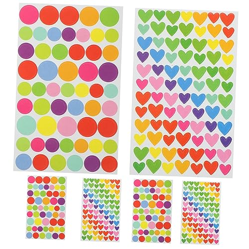 TOYANDONA 12 Blätter Aufkleber Rotes Zubehör Kinder Sammelalbum Mini-sammelalbum Handy-zubehör DIY Zubehör Sammelalbum Für Kinder Herz Dekor Schöne Scrapbook-Sticker Papier von TOYANDONA