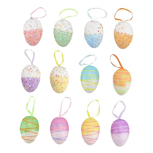 TOYANDONA 12St Ostereier Osterdekorationen für den Tisch Eierfüller für Ostern Osterkörbe easter egg decoration for dekoratives Osterei klassische Osterdeko Schaum Colorful von TOYANDONA