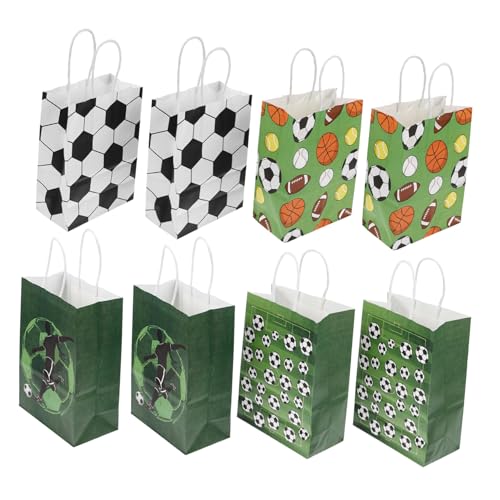 TOYANDONA 12st Fußball-geschenktüte Sport-partytüten Fußball-papiertüte Fußball-leckerli-boxen Fußball-goodie-bags Geburtstag Taschen Fußball-leckerli-taschen Kleine Geschenktüte Kraftpapier von TOYANDONA