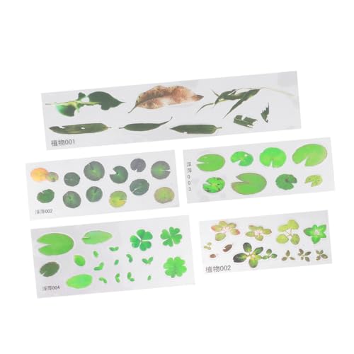 TOYANDONA 15 STK Aufkleber aus Epoxidharz bastelmaterial bastel Materialien DIY Pflanzenaufkleber Aufkleber aus Epoxidfolie Pflanzen-Kits pflanzenmaterial Aufkleber Entengrütze-Aufkleber von TOYANDONA