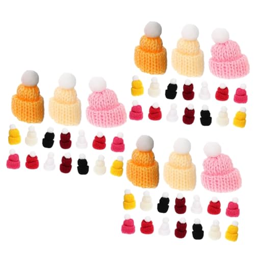 TOYANDONA 150 STK Mini-Mütze weihnachtsbaumschmuck hüte Mini-Hut Gnomenhüte zum Basteln Mini-Wollmütze Mini Strickmützen Puppenhüte Bastelhüte Bastelhutverzierungen selber Machen Polyester von TOYANDONA