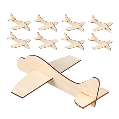 TOYANDONA 15St Flugzeugmodell Holzflugzeug Modell Flugzeug Dekoration Flugzeug modellbausatz holzbausatz Flugzeugwerfer-Spielzeug Modellflugzeug-Bausätze zum Bauen für Kinder Beige von TOYANDONA