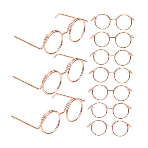 TOYANDONA 15st Zubehör Für Puppenbrillen Schnapsgläser Brillen Zum Verkleiden Einer Puppe Mini-puppenbrillen-Requisiten Puppe Mini-Brille Brille Zum Anziehen Der Puppe Metall von TOYANDONA